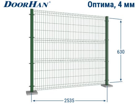 Купить 3D заборную секцию ДорХан 2535×630 мм в Рязани от 1183 руб.
